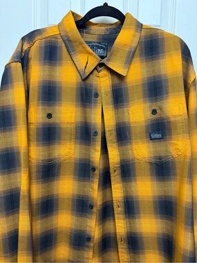 Men's Yellow & Black Plaid Lightweight Shirt Jacket - Güilen
